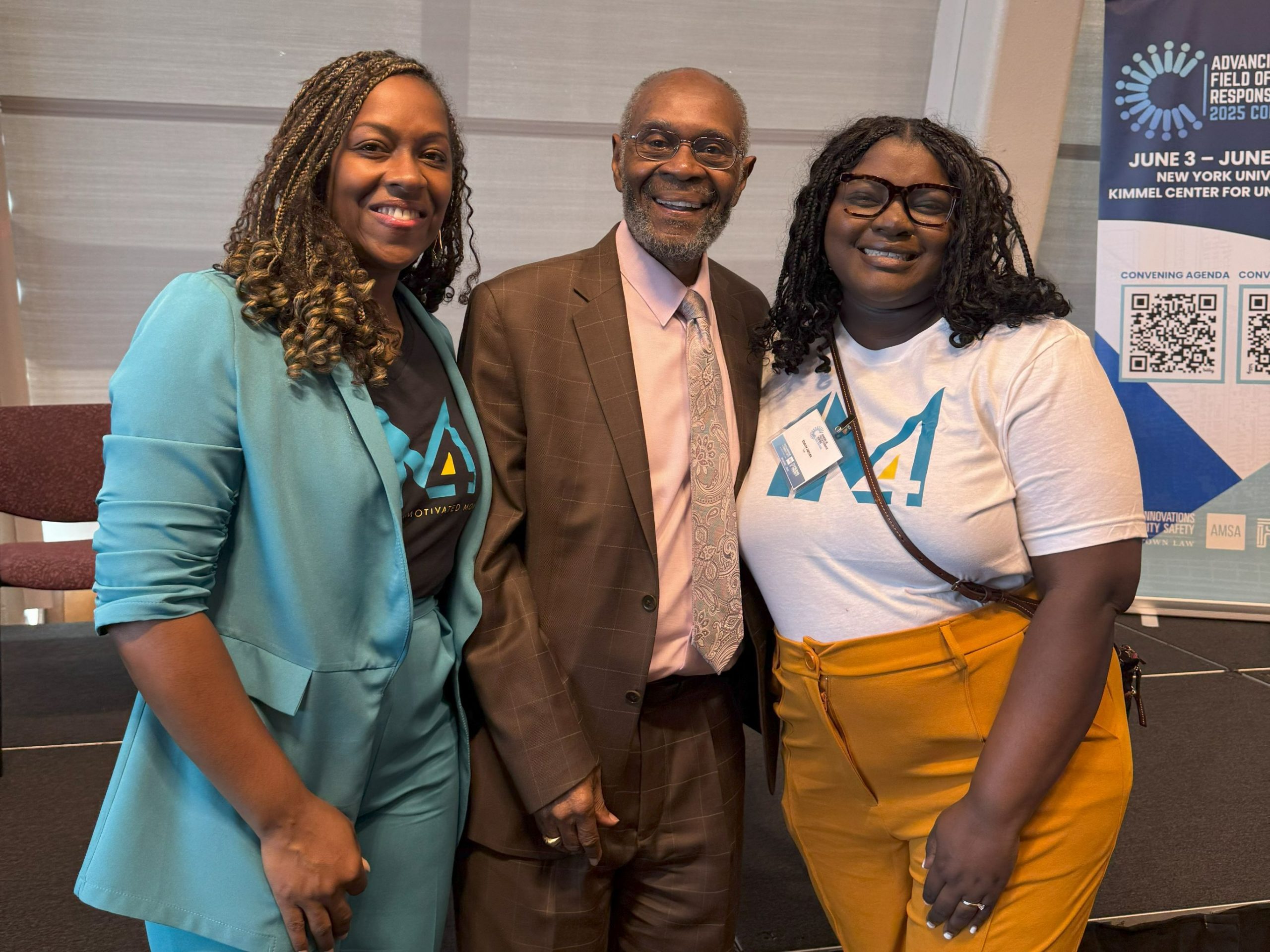 Pictured above is 1M4 Founder and Operations lead with living legend, Chief John Moon of Freedom House Pittsburgh. Freedom House wrote the blueprint for responding to community members with medic services (and other vital activities).